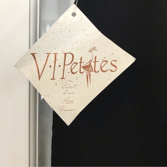 NWT V.I.Petites Vintage Black Dress Pants Y2K Style Size 10 Tie Up Detail - Picture 2 of 4